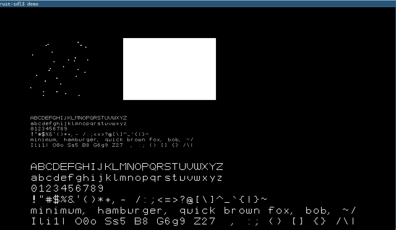 image showing rendered text with custom bitmap font